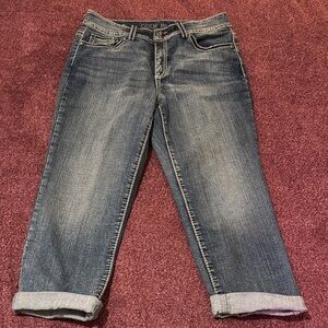 Code Bleu Cropped Jeans in Denim Blue